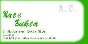 mate bukta business card