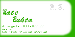 mate bukta business card